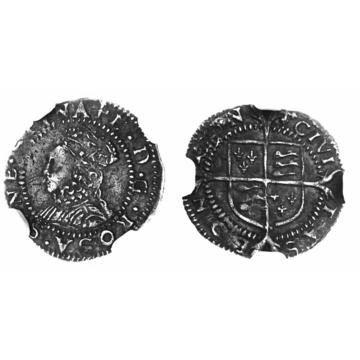 Elizabeth I (1558-1603), Second Issue, Penny, 1560-1561, Tower London, Graded AU50