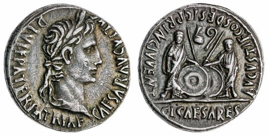 Augustus (27 BC-AD 14), silver AR Denarius, Lugdunum, 2 BC-AD 4